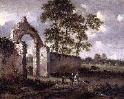 Jan Wijnants Landscape with a Ruined Archway oil painting on canvas